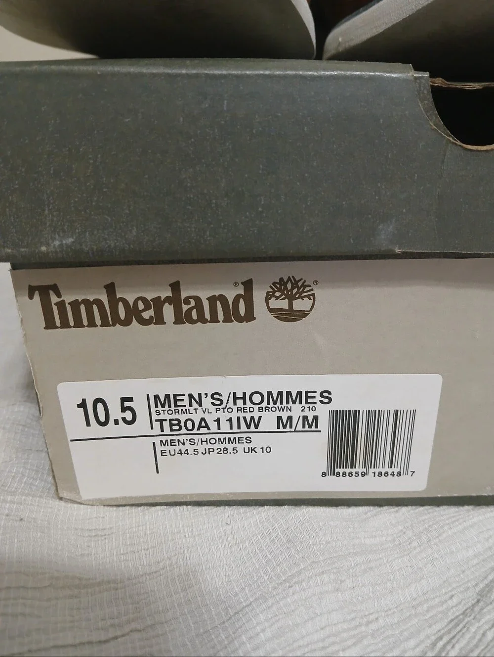 Timberland Men's Brown Leather Lace-Up Shoes with Blue Laces